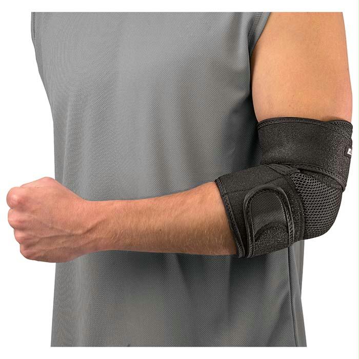 Adjustable Elbow Support Blk, made by Mueller -