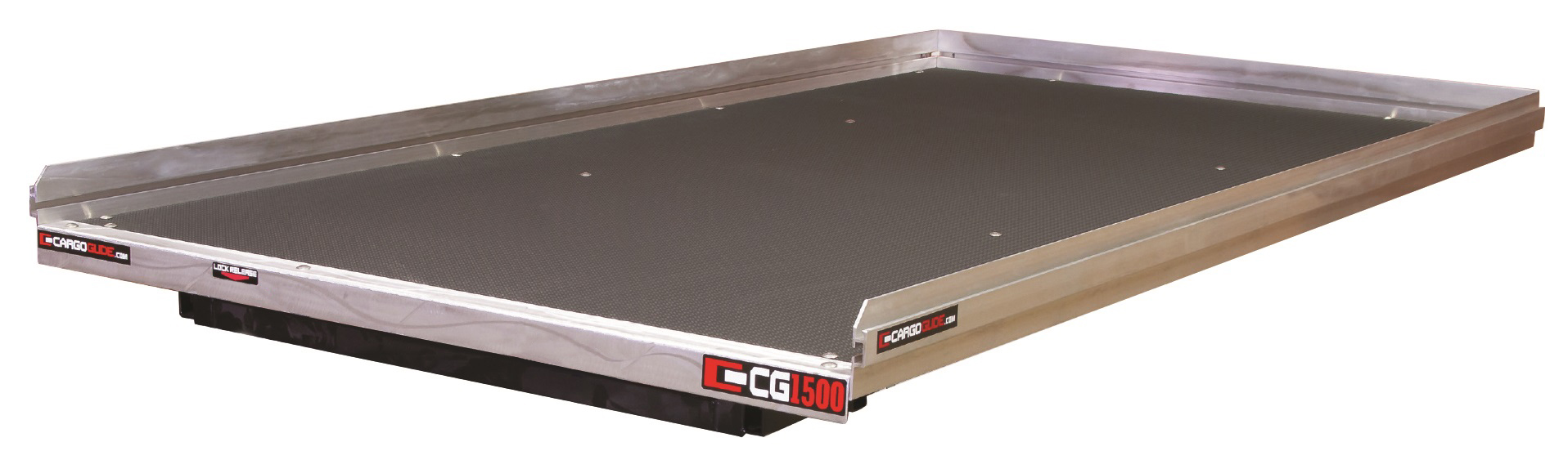 Slide Out Truck Bed Tray 1500 Lb Capacity 70 Percent Extension 6 Bearings Alum Tie-Down Rails Plywood Deck Fits Ford Super Duty Short Beds, made by CargoGlide - Slide Out Truck Bed Tray 1500 Lb Capacity 70 Percent Extension 6 Bearings Alum Tie-Down Rails Plywood Deck Fits Ford Super Duty Short Beds, made by CargoGlide -