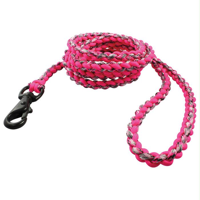 Survival Dog Lead 6Ft Camo/Pnk, made by Bison -