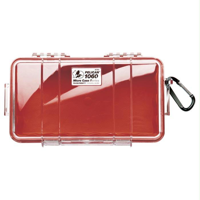 Micro Case 1060 Red/Clear, made by Pelican - 1060-028-100 Micro Case 1060 Red/Clear, made by Pelican - 1060-028-100