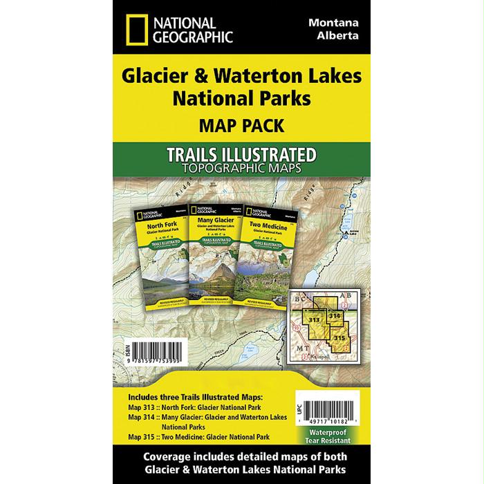Glacier/Waterton Map Pack, made by National Geographic - Glacier/Waterton Map Pack, made by National Geographic -
