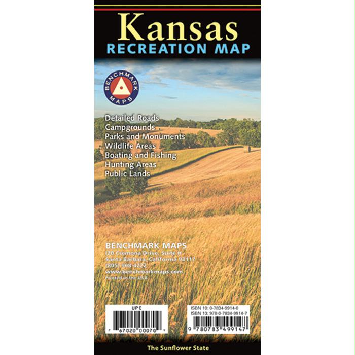 Kansas Recreation Map, made by Benchmark -