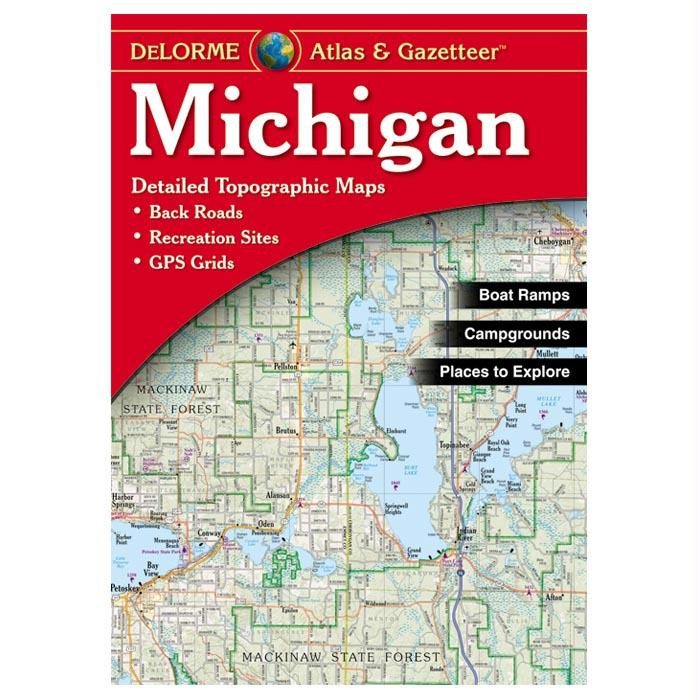 Michigan Atlas, made by Delorme -