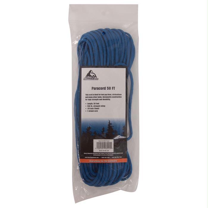 Paracord 50 Ft Royal, made by Liberty Mountain -