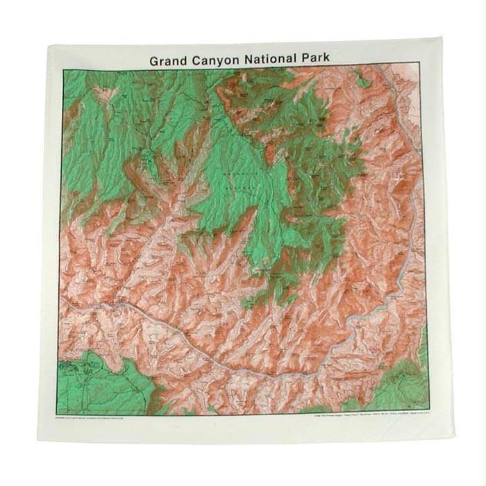 Grand Canyon Nat Park Topo Ban, made by The Printed Image - Grand Canyon Nat Park Topo Ban, made by The Printed Image -