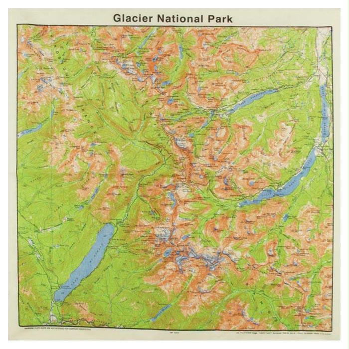 Glacier National Park Topo Ban, made by The Printed Image -