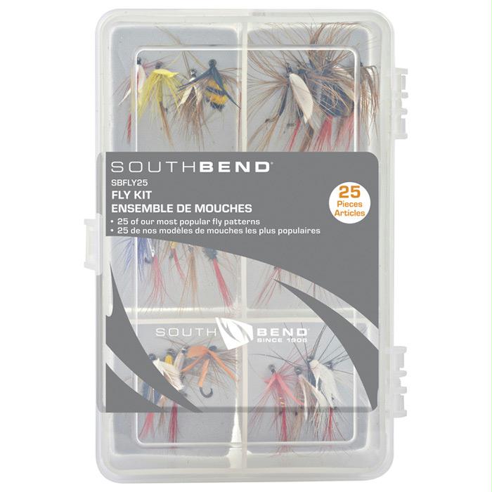 Flies Assorted 25 Pk W/Box, made by South Bend - Flies Assorted 25 Pk W/Box, made by South Bend -