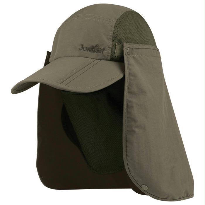 Uv Folding Bill Cap Olive, made by Juniper -