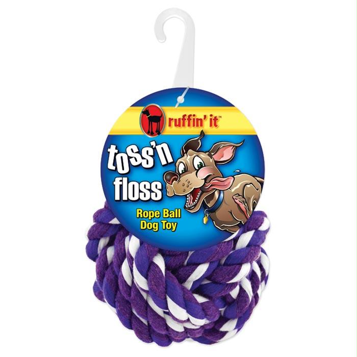 Toss 'N Floss Rope Ball, made by Ruffin' It -