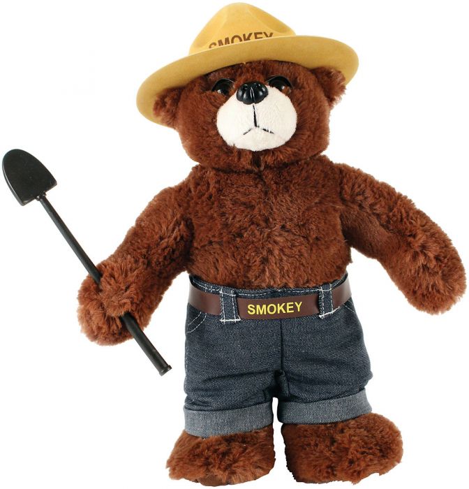 12" Smokey Bear Plush, made by Education Outdoors -