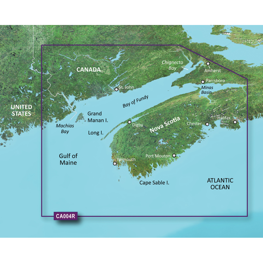 Garmin BlueChart® g3 Vision® HD - VCA004R - Bay of Fundy - microSD™/SD™, made by Garmin - 010-C0690-00 Garmin BlueChart® g3 Vision® HD - VCA004R - Bay of Fundy - microSD™/SD™, made by Garmin - 010-C0690-00