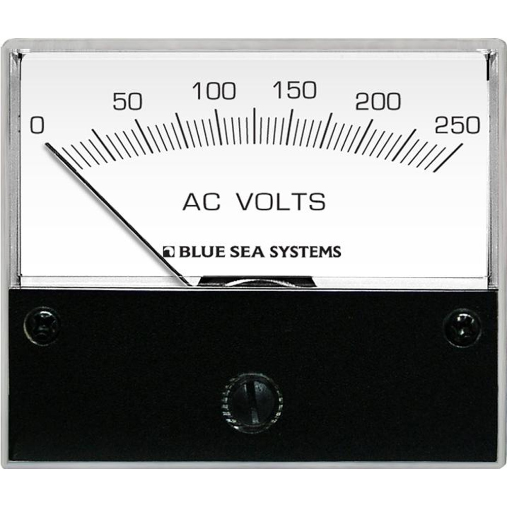 Blue Sea 9354 AC Analog Voltmeter 0-250 Volts AC, made by Blue Sea Systems - 9354 Blue Sea 9354 AC Analog Voltmeter 0-250 Volts AC, made by Blue Sea Systems - 9354