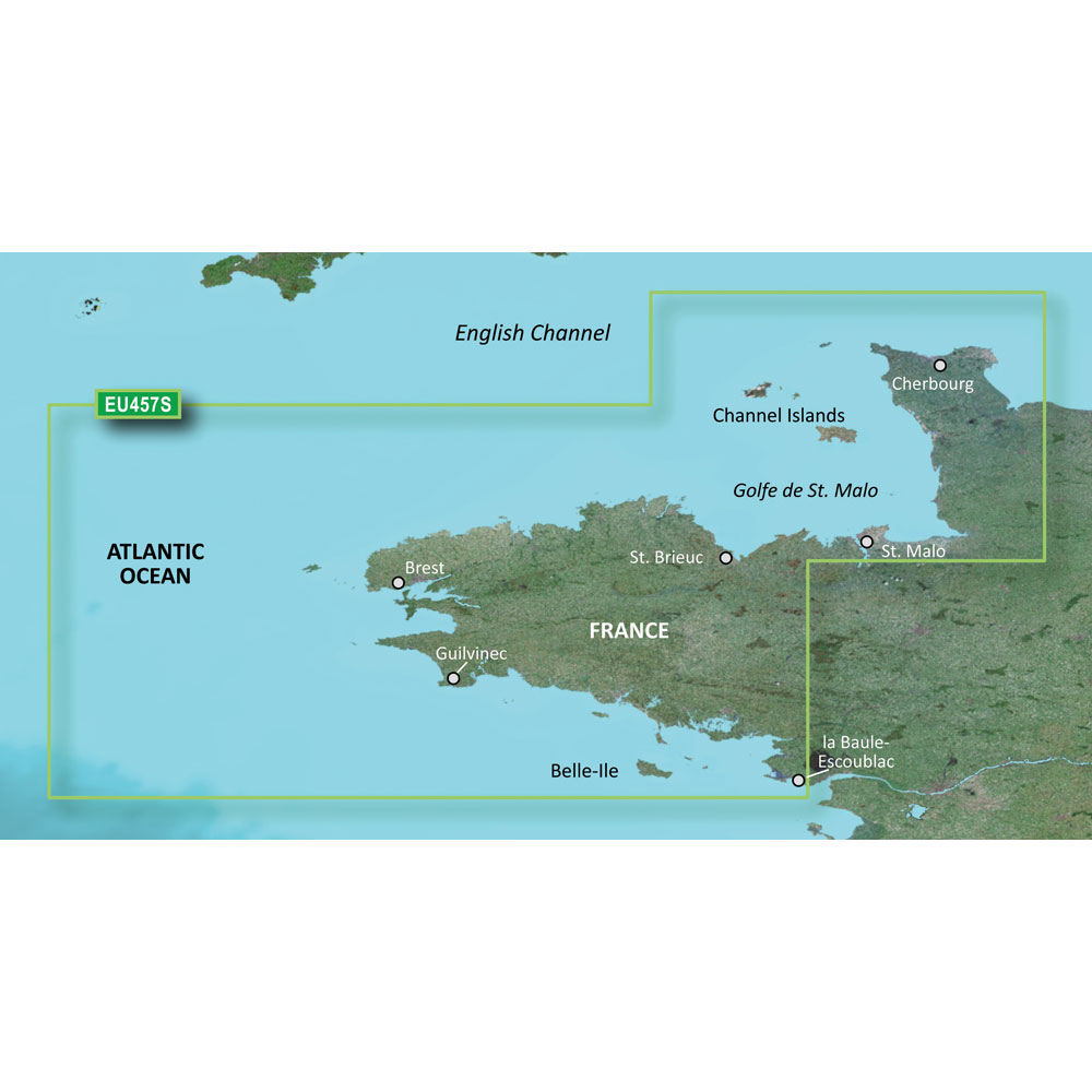 Garmin BlueChart® g3 Vision® HD - VEU457S - Bretagne - microSD™/SD™, made by Garmin - 010-C0801-00 Garmin BlueChart® g3 Vision® HD - VEU457S - Bretagne - microSD™/SD™, made by Garmin - 010-C0801-00