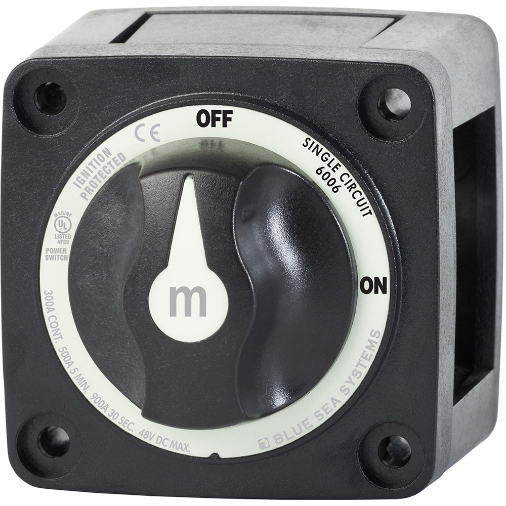 Blue Sea 6006200 Battery Switch Mini ON/OFF - Black, made by Blue Sea Systems - 6006200 Blue Sea 6006200 Battery Switch Mini ON/OFF - Black, made by Blue Sea Systems - 6006200