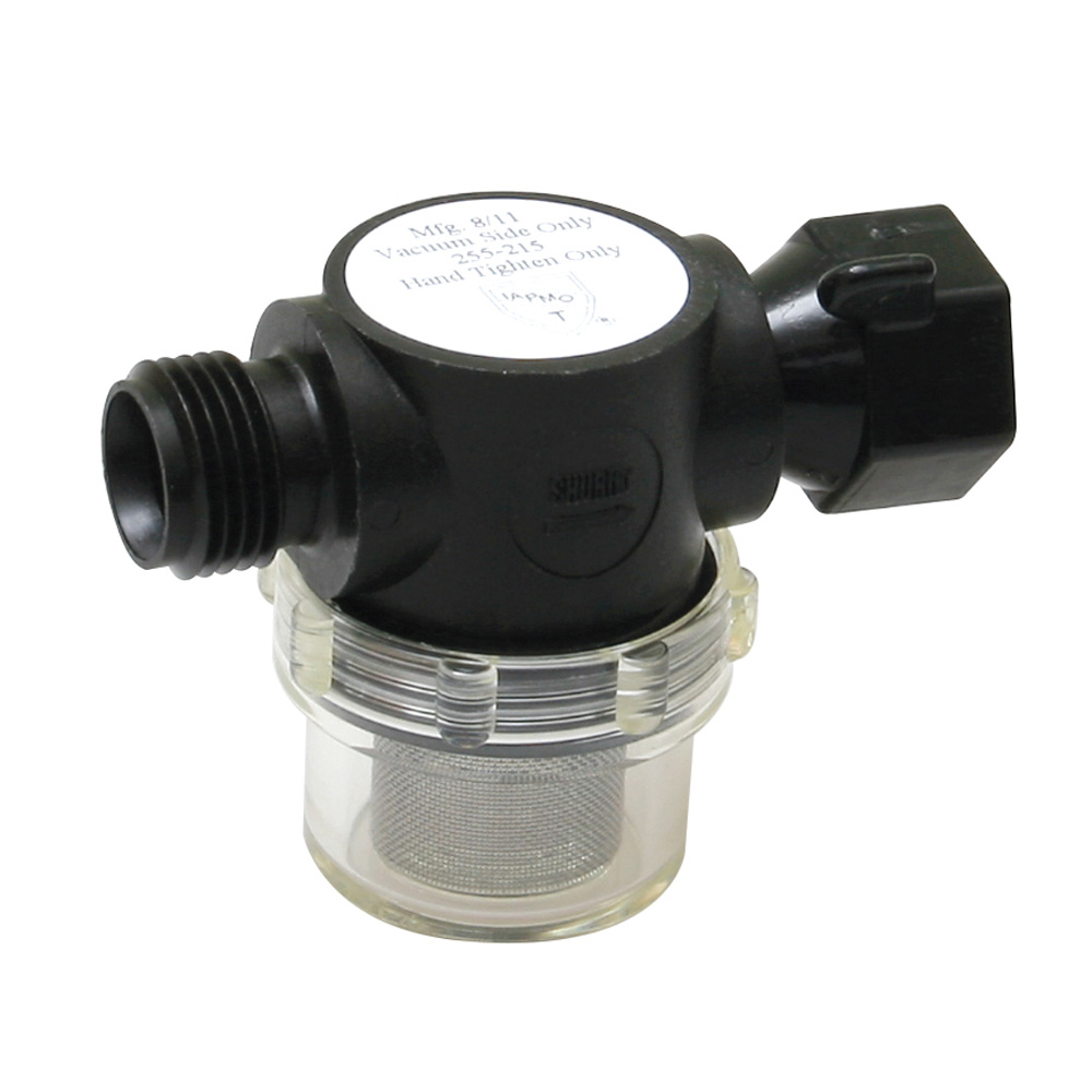 Shurflo by Pentair Swivel Nut Strainer - 1/2" Pipe Inlet - Clear Bowl, made by Shurflo by Pentair - 255-315 Shurflo by Pentair Swivel Nut Strainer - 1/2" Pipe Inlet - Clear Bowl, made by Shurflo by Pentair - 255-315
