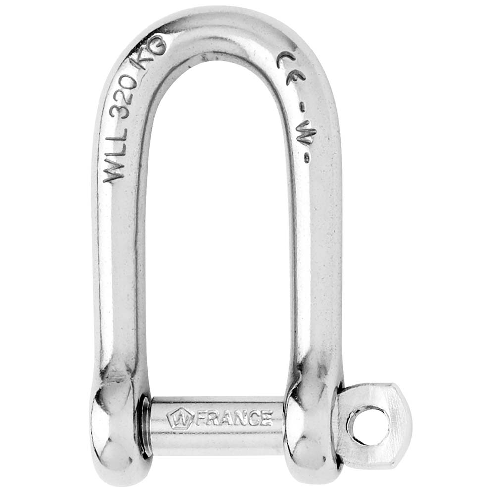 Wichard Self-Locking Long D Shackle - Diameter 6mm - 1/4", made by Wichard Marine - 01213 Wichard Self-Locking Long D Shackle - Diameter 6mm - 1/4", made by Wichard Marine - 01213