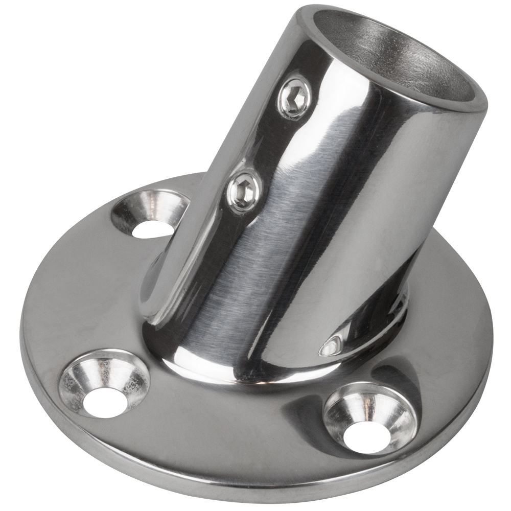 Sea-Dog Rail Base Fitting 2-3/4" Round Base 60° 316 Stainless Steel - 1" OD, made by Sea-Dog - 280601-1