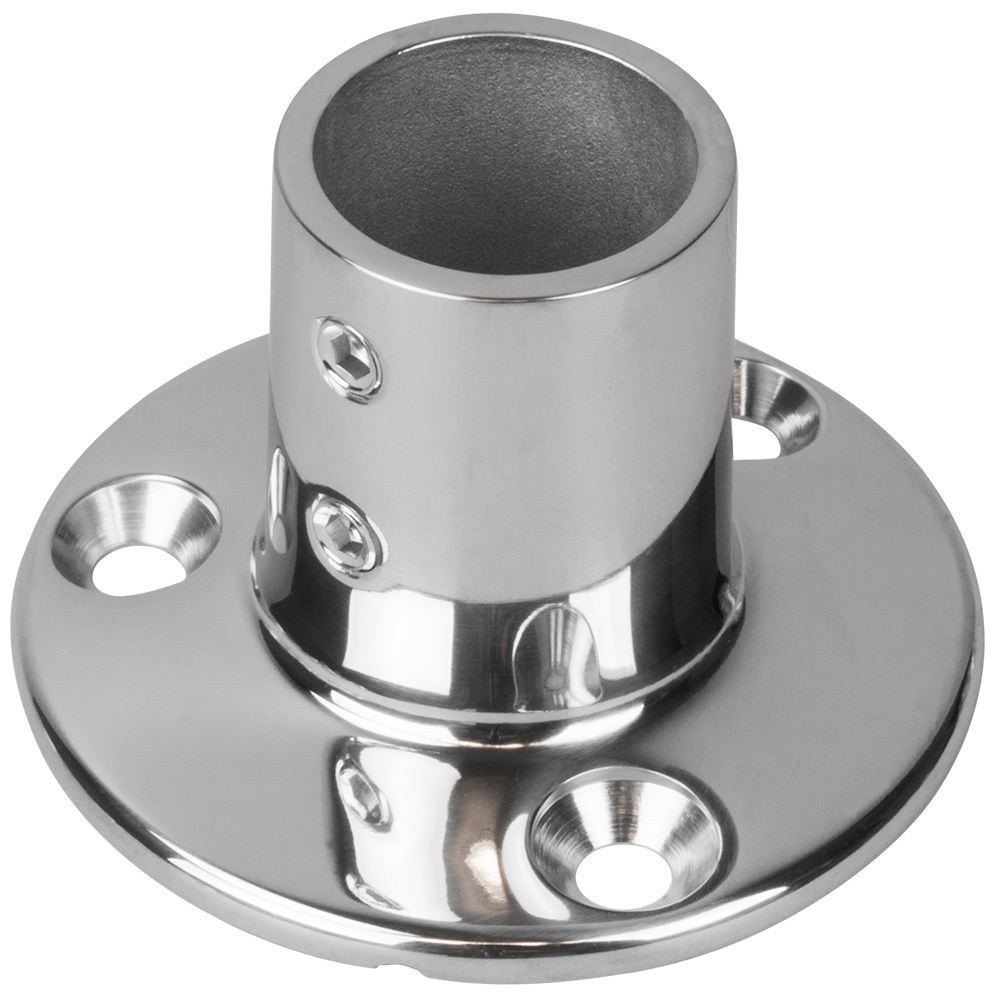 Sea-Dog Rail Base Fitting 2-3/4" Round Base 90° 316 Stainless Steel - 1" OD, made by Sea-Dog - 280901-1