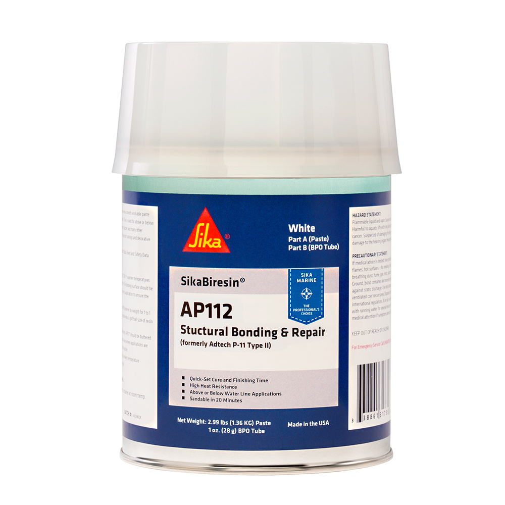 Sika SikaBiresin® AP112 + BPO Cream Hardener - White - Quart, made by Sika - 611395 Sika SikaBiresin® AP112 + BPO Cream Hardener - White - Quart, made by Sika - 611395