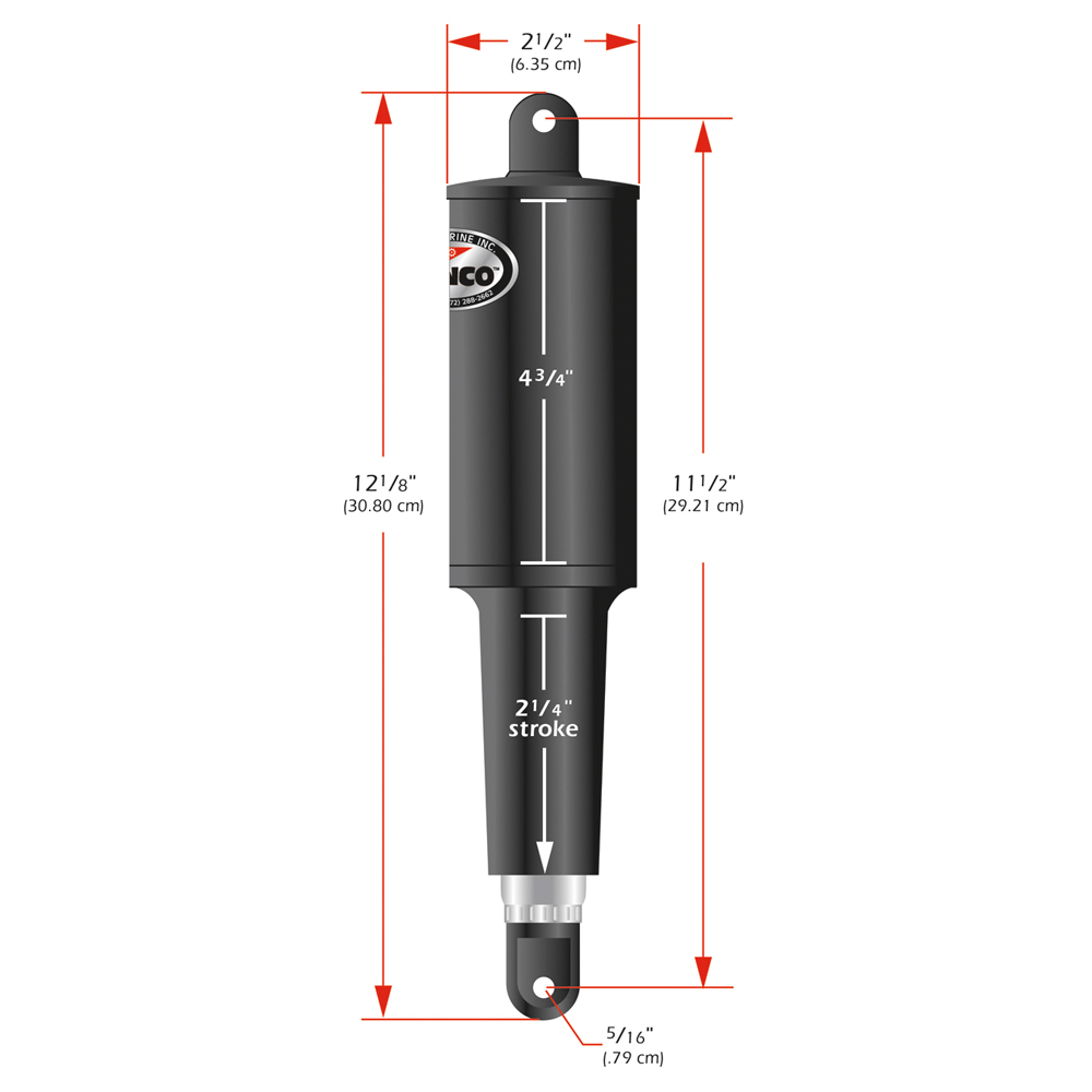 Lenco 101 Standard Actuator - 24V - 2-1/4" Stroke, made by Lenco Marine - 15061-001 Lenco 101 Standard Actuator - 24V - 2-1/4" Stroke, made by Lenco Marine - 15061-001