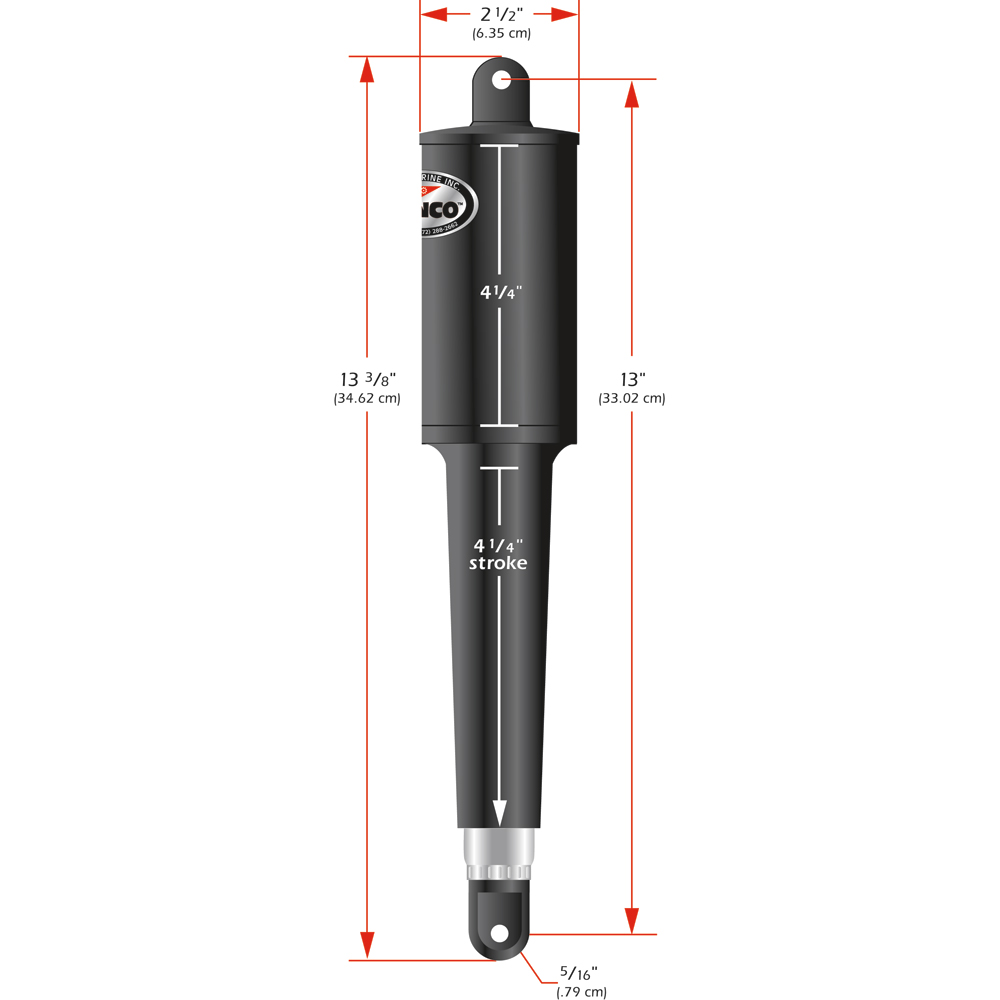 Lenco 102 Series Standard Actuator - 12V - 4-1/4" Stroke, made by Lenco Marine - 15059-001 Lenco 102 Series Standard Actuator - 12V - 4-1/4" Stroke, made by Lenco Marine - 15059-001