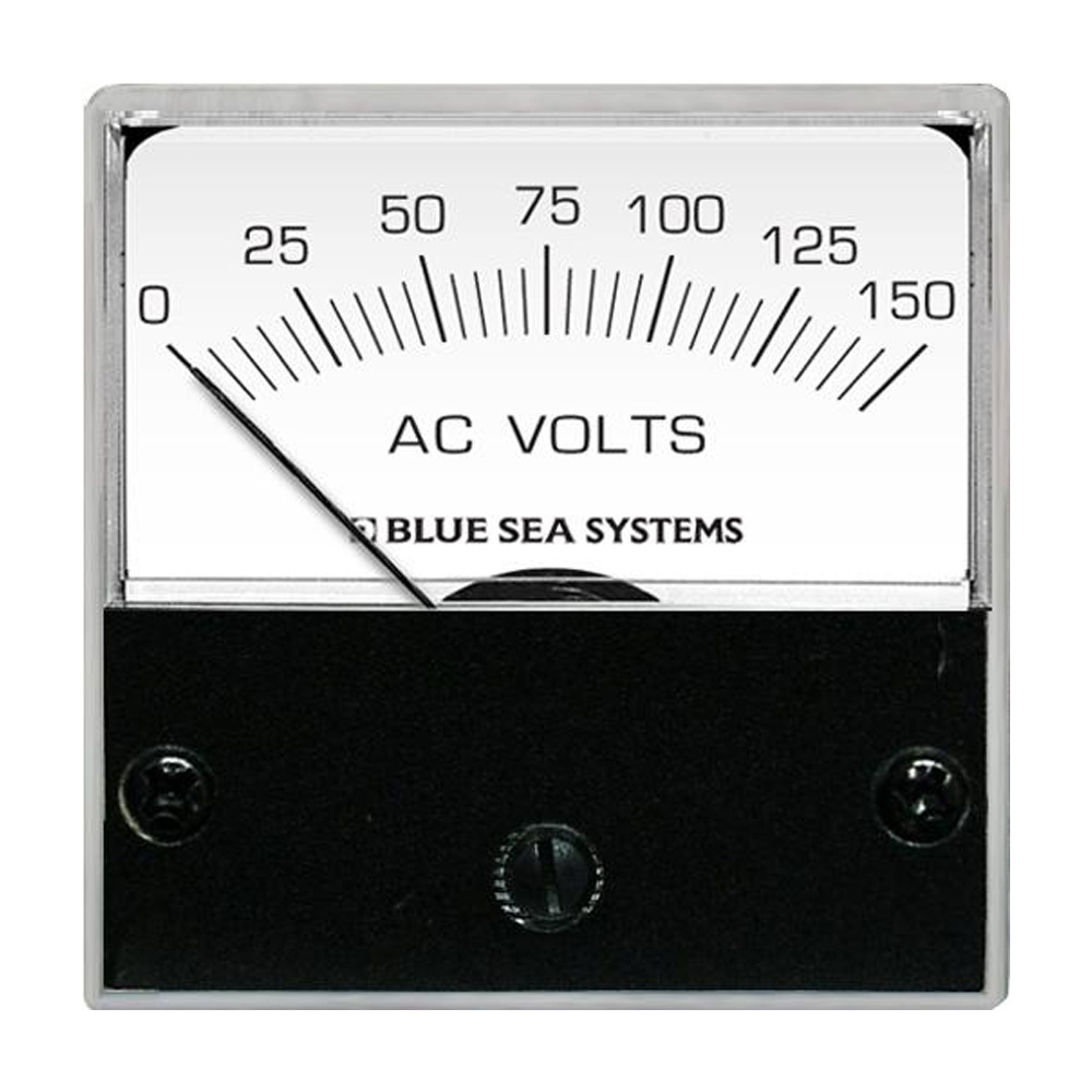 Blue Sea 8244 AC Analog Micro Voltmeter - 2" Face, 0-150 Volts AC, made by Blue Sea Systems - 8244
