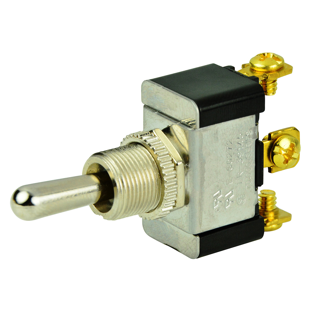 BEP SPDT Chrome Plated Toggle Switch - (ON)/OFF/(ON), made by BEP Marine - 1002004 BEP SPDT Chrome Plated Toggle Switch - (ON)/OFF/(ON), made by BEP Marine - 1002004