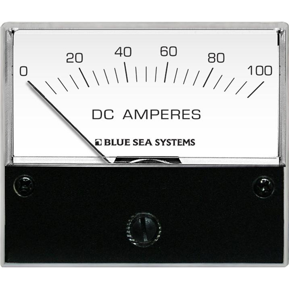 Blue Sea 8017 DC Analog Ammeter - 2-3/4" Face, 0-100 Amperes DC, made by Blue Sea Systems - 8017 Blue Sea 8017 DC Analog Ammeter - 2-3/4" Face, 0-100 Amperes DC, made by Blue Sea Systems - 8017
