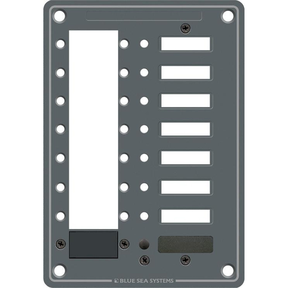 Blue Sea 8087 8 Position DC C-Series Panel - Blank, made by Blue Sea Systems - 8087 Blue Sea 8087 8 Position DC C-Series Panel - Blank, made by Blue Sea Systems - 8087