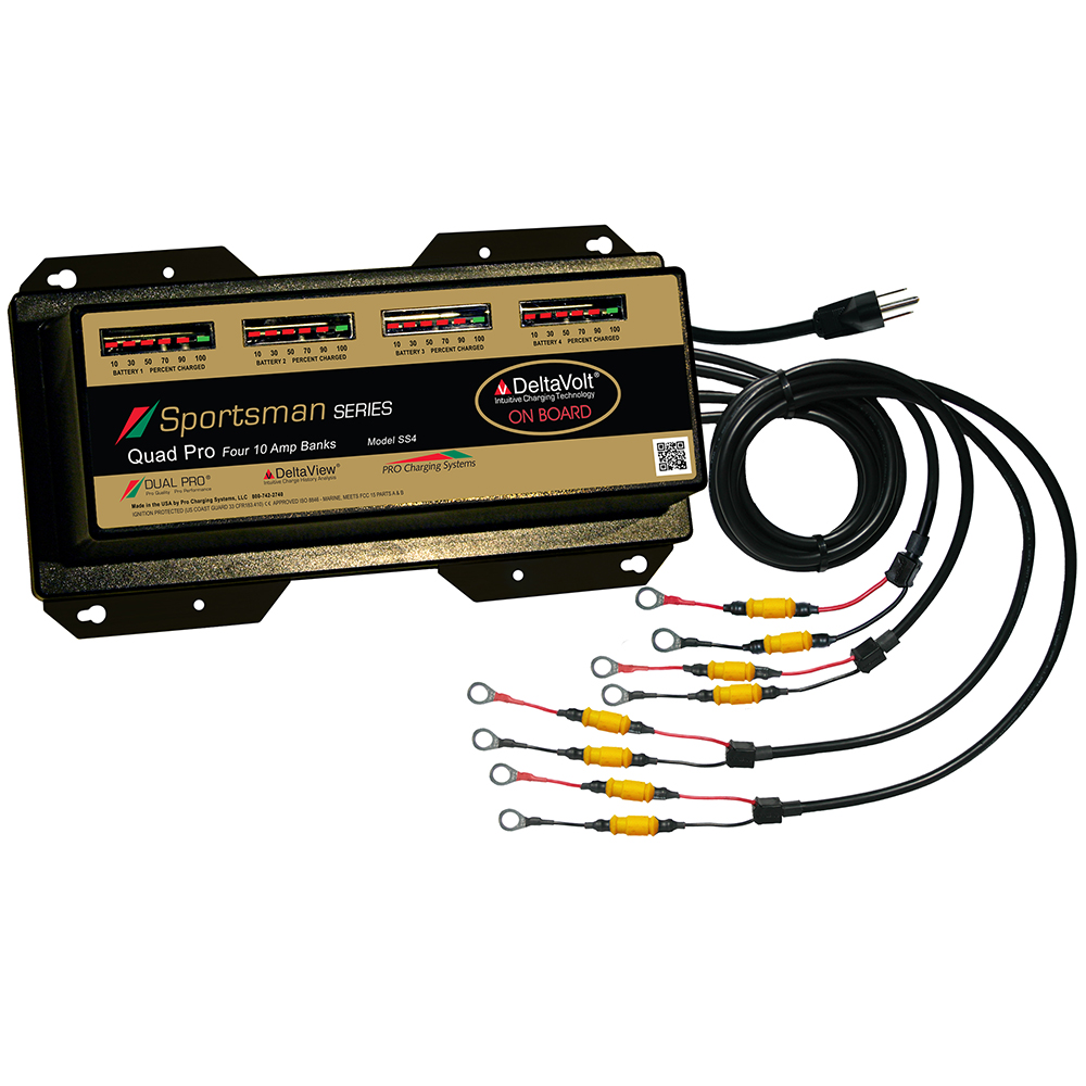 Dual Pro Sportsman Series Battery Charger - 40A - 4-10A-Banks - 12V-48V, made by Dual Pro - SS4 Dual Pro Sportsman Series Battery Charger - 40A - 4-10A-Banks - 12V-48V, made by Dual Pro - SS4