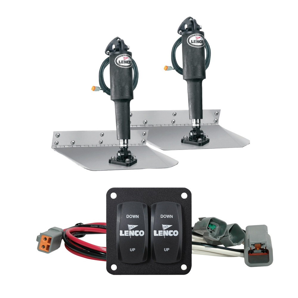 Lenco 12" x 12" Standard Trim Tab Kit w/Double Rocker Switch Kit, made by Lenco Marine - 15103-104 Lenco 12" x 12" Standard Trim Tab Kit w/Double Rocker Switch Kit, made by Lenco Marine - 15103-104
