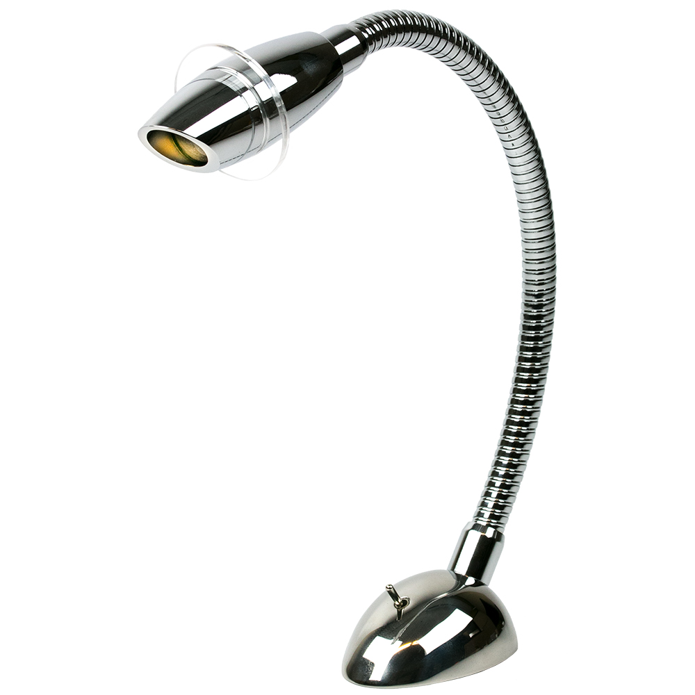 Sea-Dog Deluxe High Power LED Reading Light Flexible w/Switch - Cast 316 Stainless Steel/Chromed Cast Aluminum, made by Sea-Dog - 404541-1 Sea-Dog Deluxe High Power LED Reading Light Flexible w/Switch - Cast 316 Stainless Steel/Chromed Cast Aluminum, made by Sea-Dog - 404541-1
