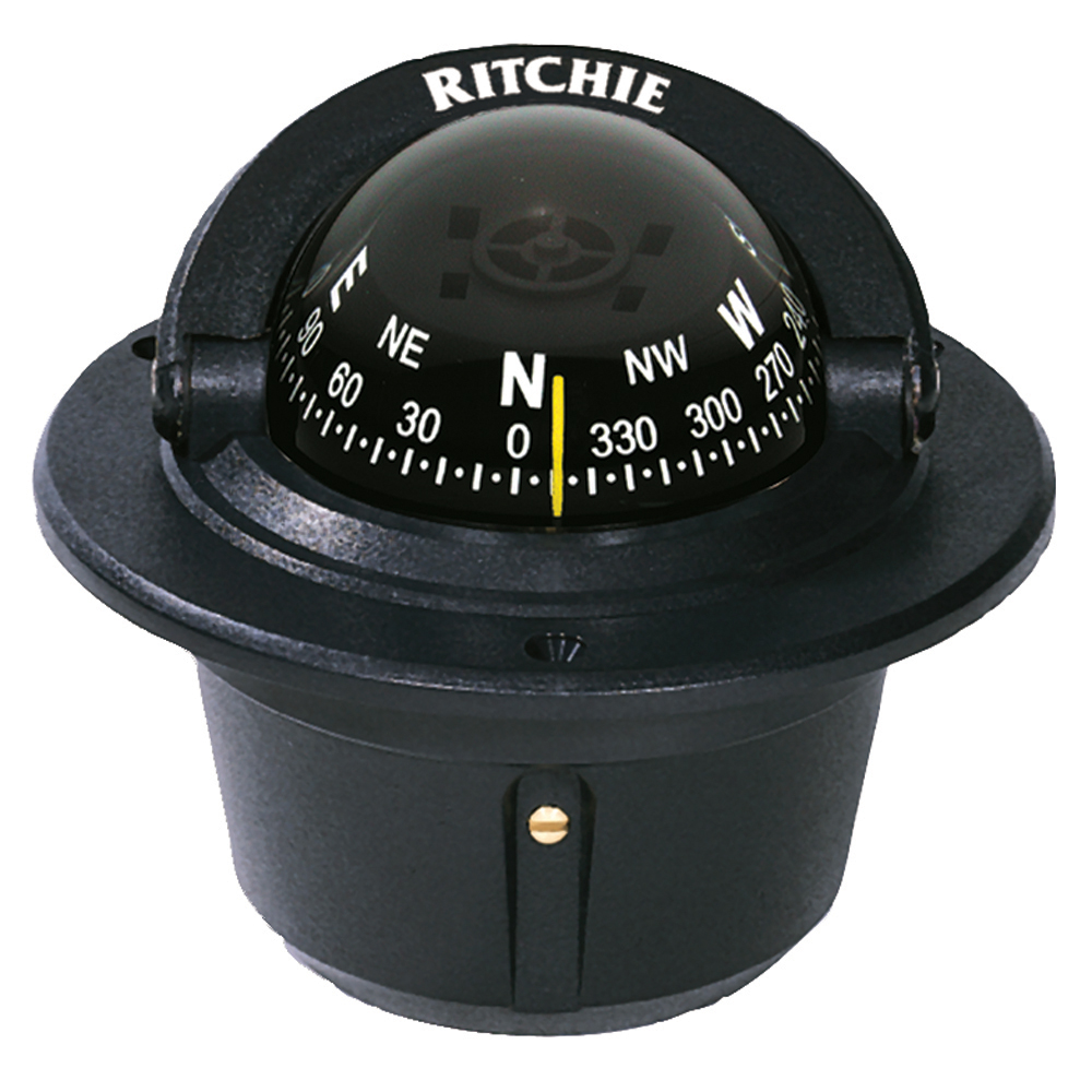 Ritchie F-50 Explorer Compass - Flush Mount - Black, made by Ritchie - F-50 Ritchie F-50 Explorer Compass - Flush Mount - Black, made by Ritchie - F-50