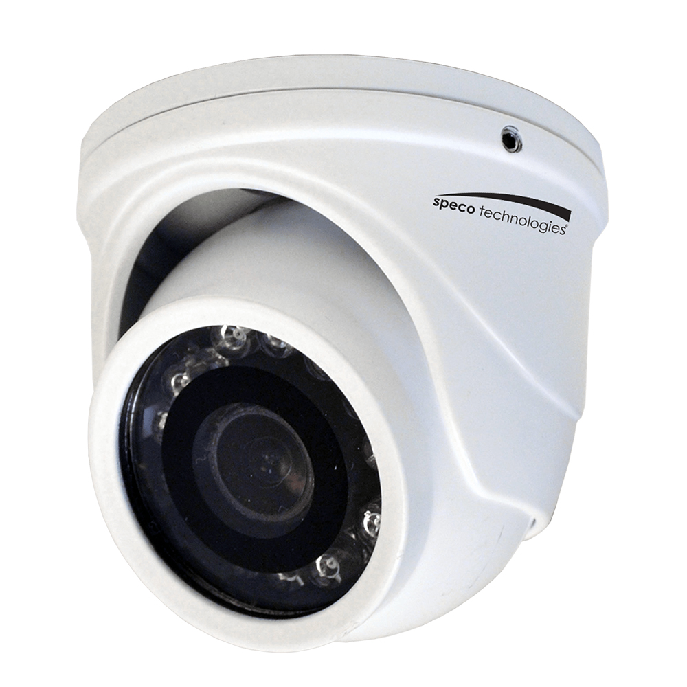 Speco 4MP HD-TVI Mini Turret Camera 2.9mm Lens - White Housing, made by Speco Tech - HT471TW Speco 4MP HD-TVI Mini Turret Camera 2.9mm Lens - White Housing, made by Speco Tech - HT471TW