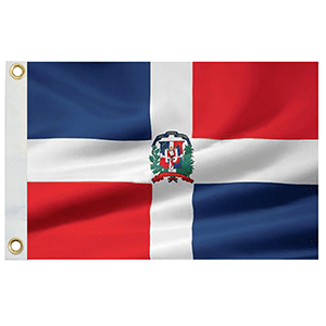Taylor Made Dominican Republic Flag 12" x 18" Nylon, made by Taylor Made - 93070 Taylor Made Dominican Republic Flag 12" x 18" Nylon, made by Taylor Made - 93070