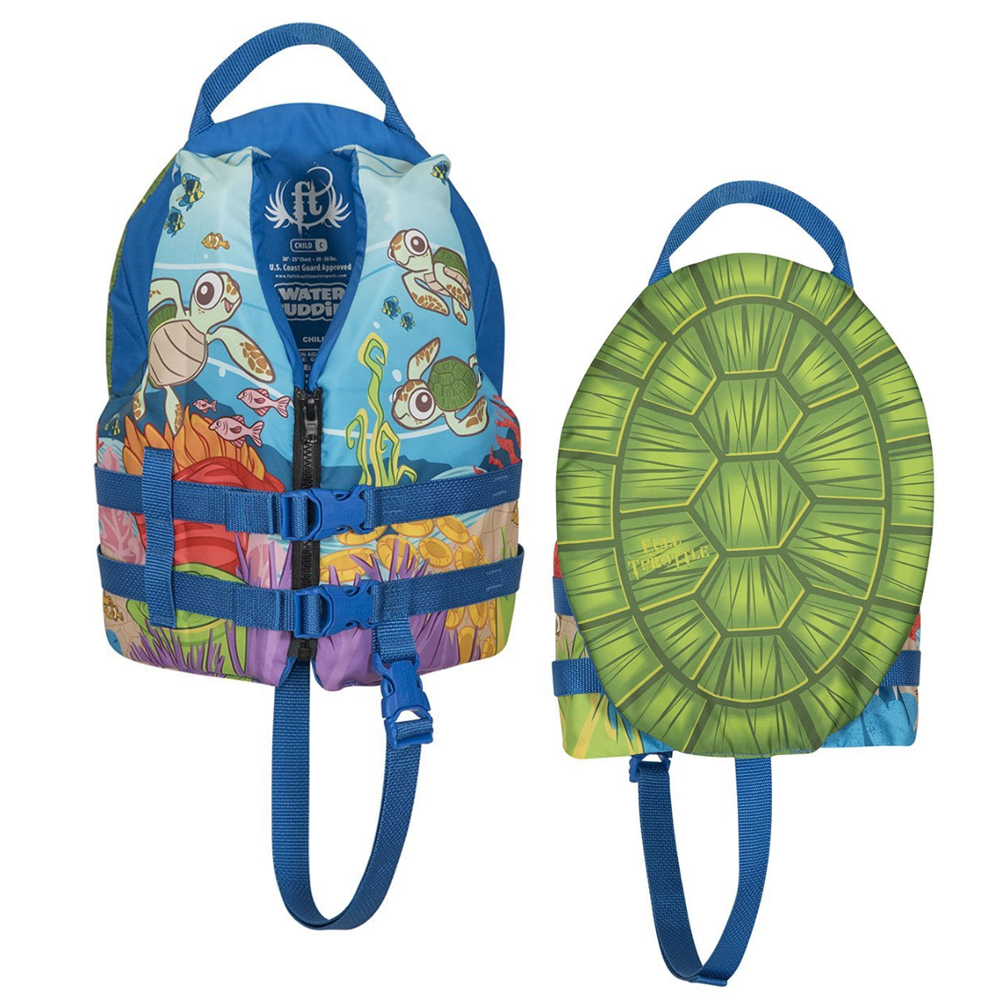 Full Throttle Water Buddies Vest - Child 30-50lbs - Turtle, made by Full Throttle - 104300-500-001-17 Full Throttle Water Buddies Vest - Child 30-50lbs - Turtle, made by Full Throttle - 104300-500-001-17