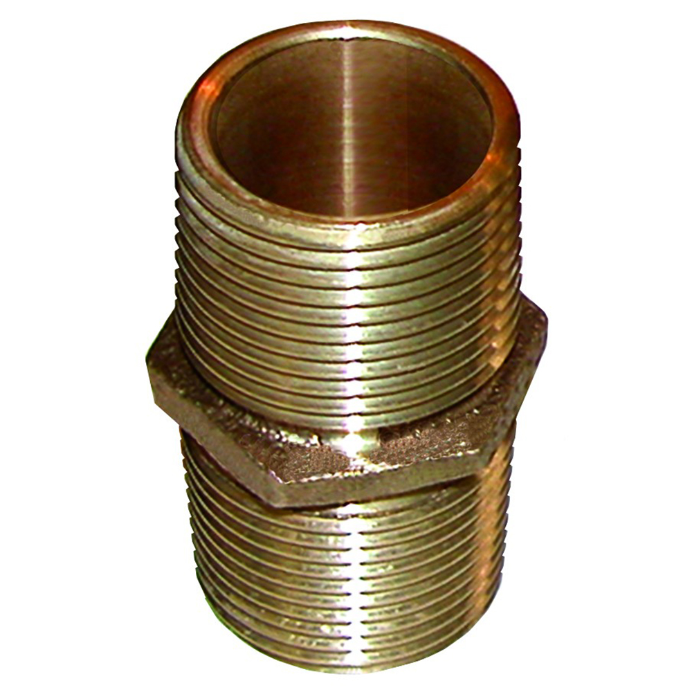 GROCO Bronze Pipe Nipple - 1/2" NPT, made by GROCO - PN-500 GROCO Bronze Pipe Nipple - 1/2" NPT, made by GROCO - PN-500