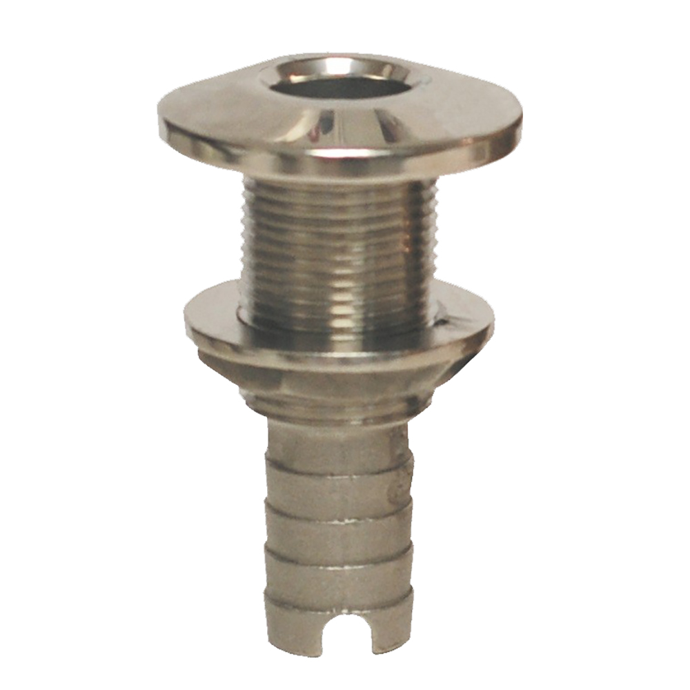 GROCO Stainless Steel Hose Barb Thru-Hull Fitting - 3/4", made by GROCO - HTH-750-S GROCO Stainless Steel Hose Barb Thru-Hull Fitting - 3/4", made by GROCO - HTH-750-S