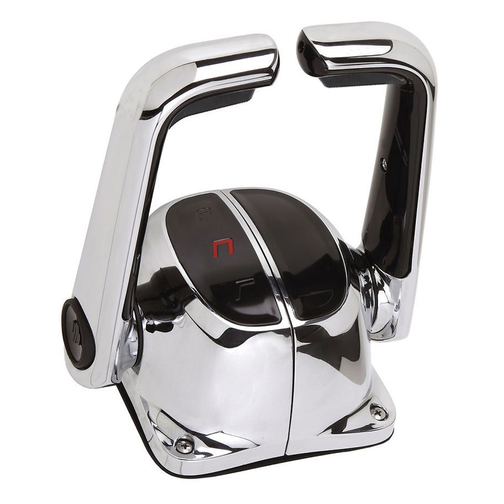 Uflex Twin Lever Top Mount Control w/Neutral Lock - No Trim Switch - Chrome, made by Uflex USA - B502CH/L Uflex Twin Lever Top Mount Control w/Neutral Lock - No Trim Switch - Chrome, made by Uflex USA - B502CH/L