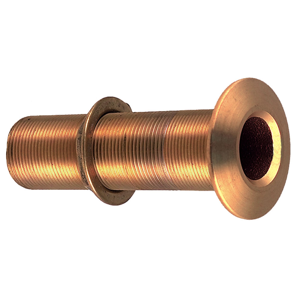 Perko 3/4" Thru-Hull Fitting w/Pipe Thread Bronze Extra Long - Max Hull 5" Thick, made by Perko - 0348DP5PLB
