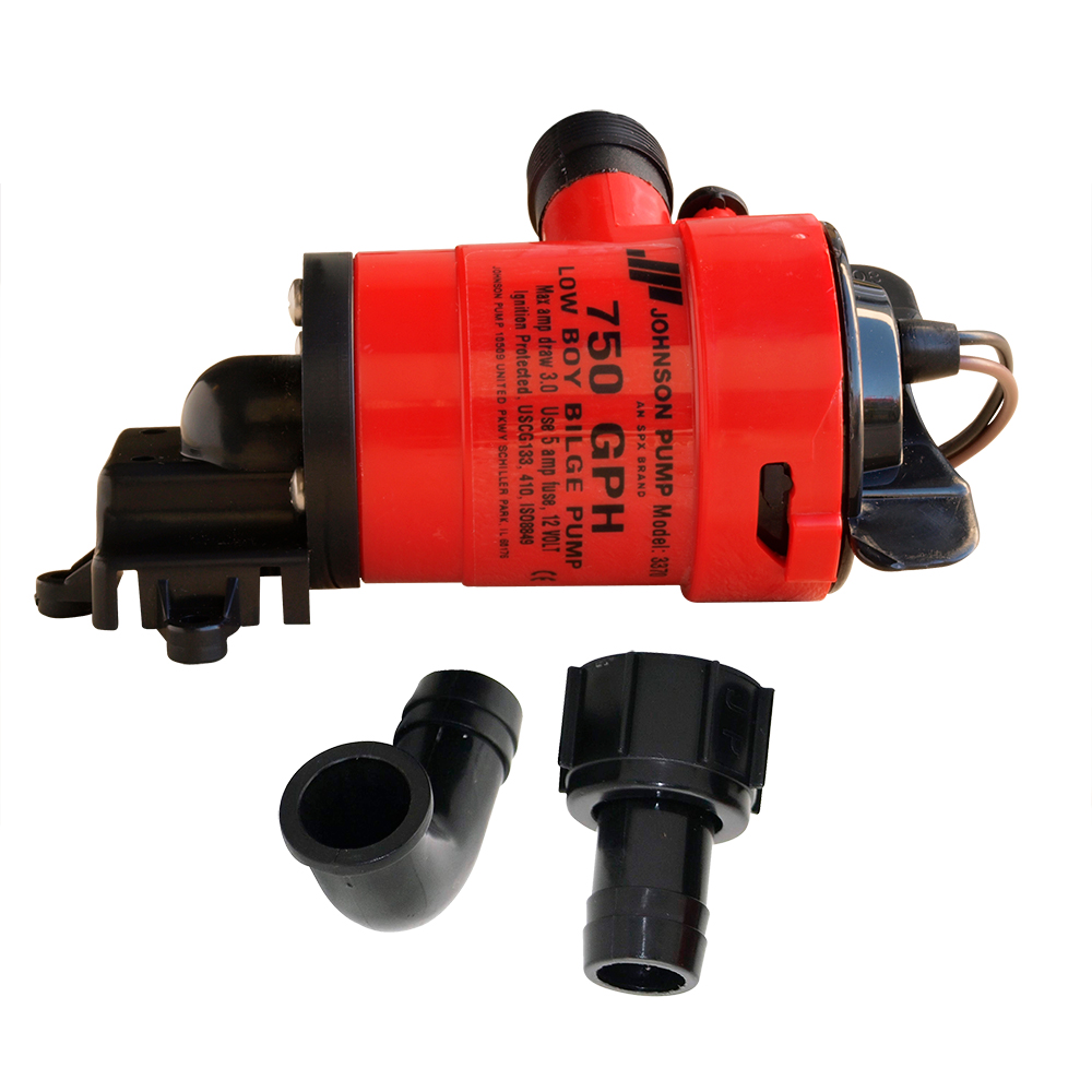 Johnson Pump Low Boy Bilge Pump - 750 GPH - 12V, made by Johnson Pump - 33703 Johnson Pump Low Boy Bilge Pump - 750 GPH - 12V, made by Johnson Pump - 33703