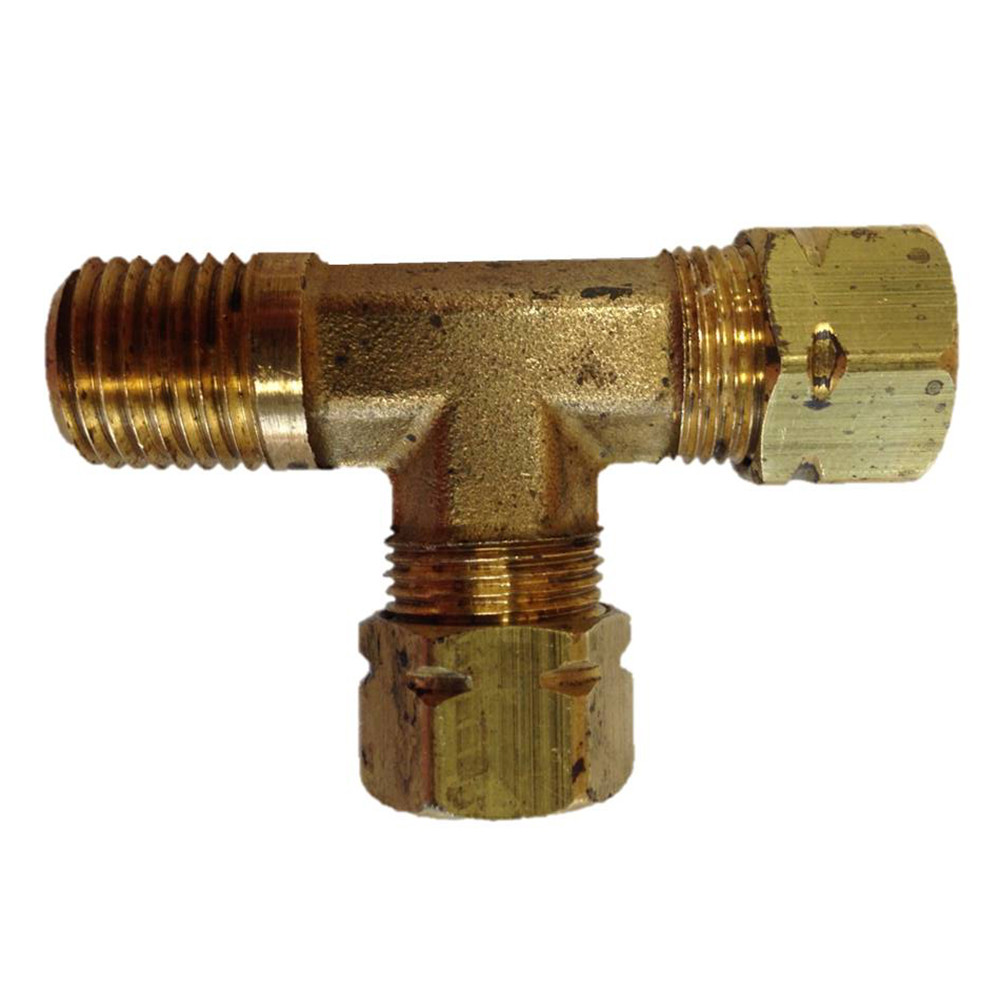 Uflex Male Run T-Fitting - 3/8" x 3/8" Tube x 1/4" NPT, made by Uflex USA - 171CA-6-4 Uflex Male Run T-Fitting - 3/8" x 3/8" Tube x 1/4" NPT, made by Uflex USA - 171CA-6-4