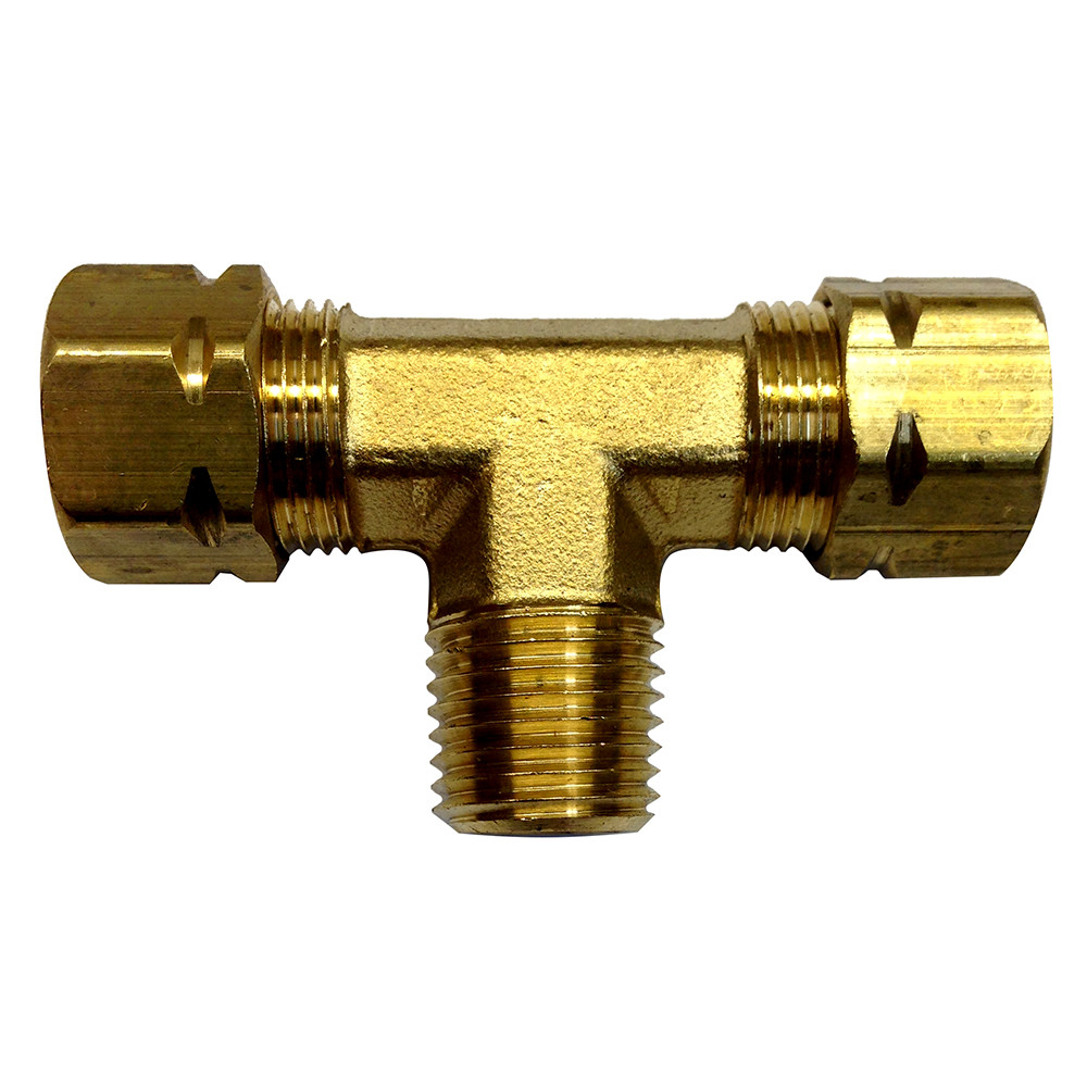 Uflex 1/4 NPT to 3/8 T-Fitting, made by Uflex USA - T-FITTING Uflex 1/4 NPT to 3/8 T-Fitting, made by Uflex USA - T-FITTING