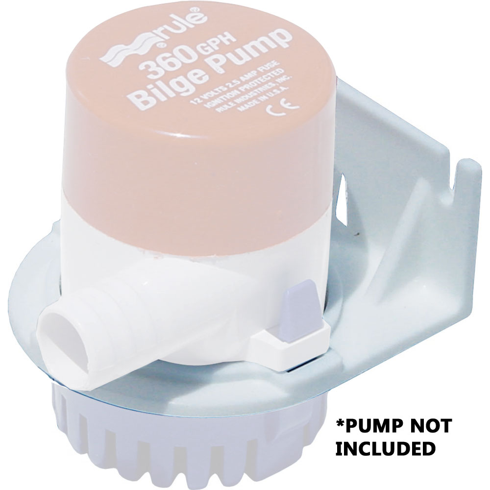 Rule Side Mount Bracket f/360-1100gph Round Pumps, made by Rule - 66 Rule Side Mount Bracket f/360-1100gph Round Pumps, made by Rule - 66