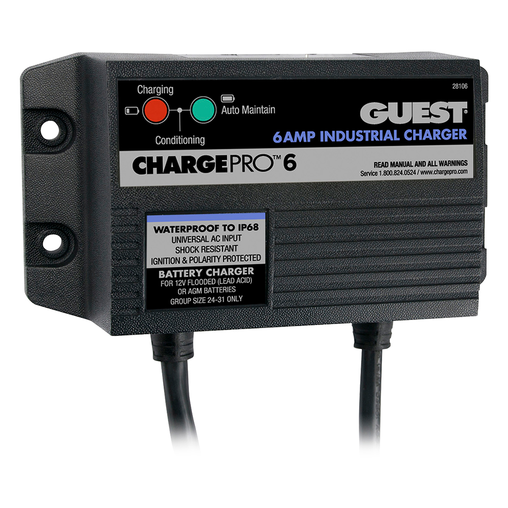 Guest 6A/12V 1 Bank 120V Input On-Board Battery Charger, made by Guest - 28106 Guest 6A/12V 1 Bank 120V Input On-Board Battery Charger, made by Guest - 28106