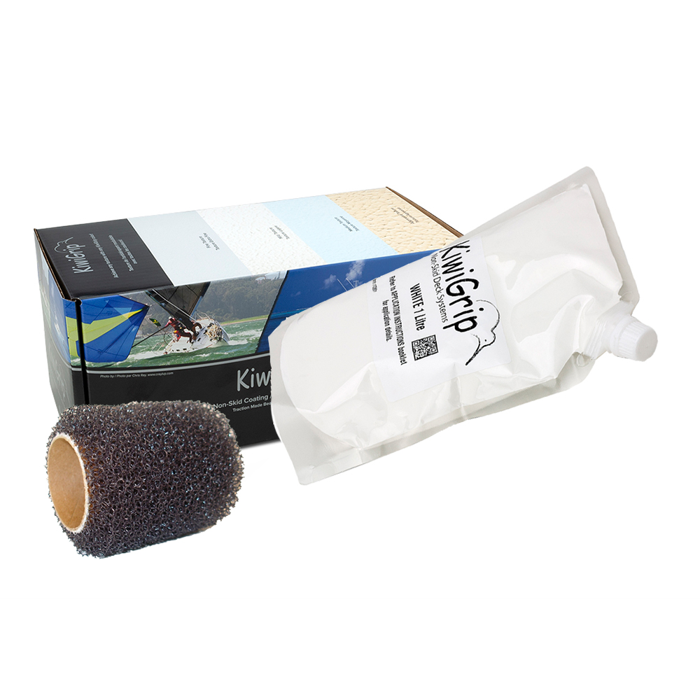 KiwiGrip 1 Liter Pouch - White w/4" Roller, made by KiwiGrip - KG-1WP-R KiwiGrip 1 Liter Pouch - White w/4" Roller, made by KiwiGrip - KG-1WP-R