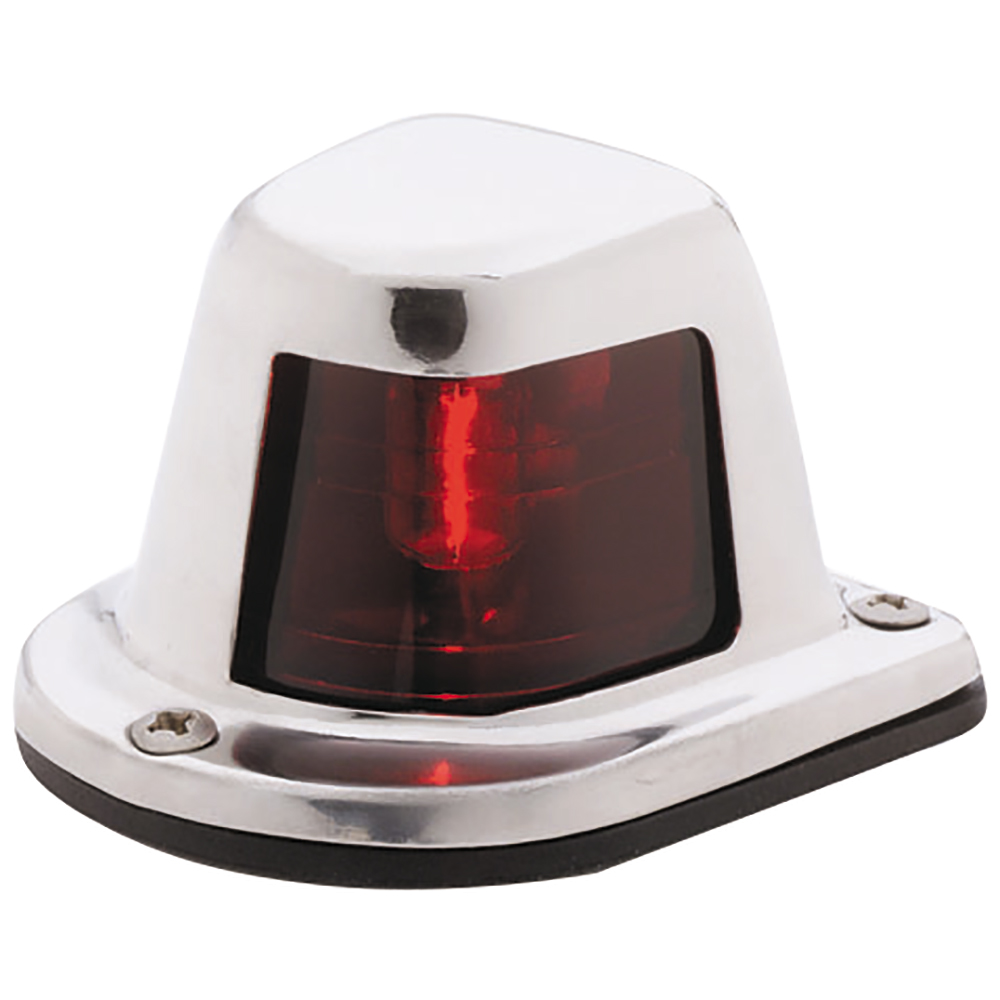 Attwood 1-Mile Deck Mount, Red Sidelight - 12V - Stainless Steel Housing, made by Attwood Marine - 66319R7 Attwood 1-Mile Deck Mount, Red Sidelight - 12V - Stainless Steel Housing, made by Attwood Marine - 66319R7