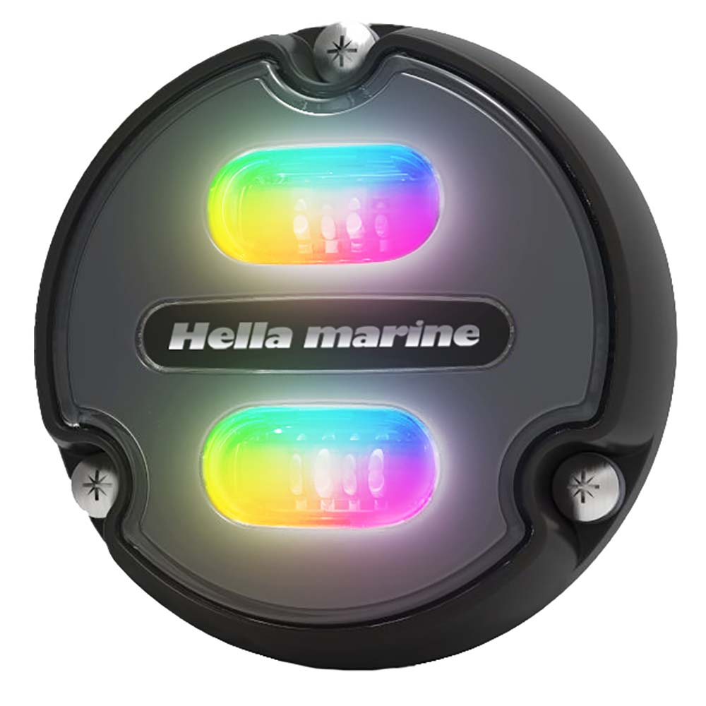 Hella Marine Apelo A1 RGB Underwater Light - 1800 Lumens - Black Housing - Charcoal Lens, made by Hella Marine - 016146-001 Hella Marine Apelo A1 RGB Underwater Light - 1800 Lumens - Black Housing - Charcoal Lens, made by Hella Marine - 016146-001