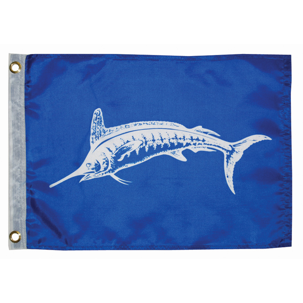 Taylor Made 12" x 18" White Marlin Flag, made by Taylor Made - 3018