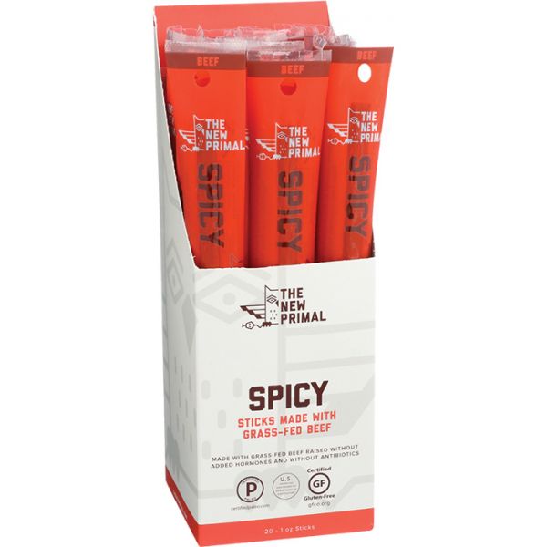 New Primal Spicy Beef Stick, made by The New Primal - New Primal Spicy Beef Stick, made by The New Primal -